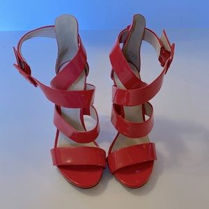 Aldo Avara Patent Leather Coral Pink Stiletto Heels Size 7